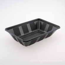 New food grade PP rectangular black box food box for sale